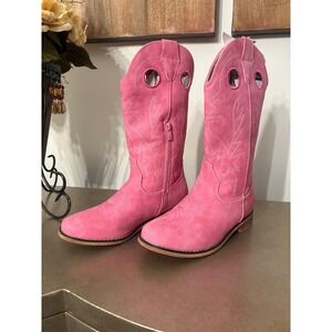 IUV Pink Faux Suede Western Cowboy Boots - Kids Size 3